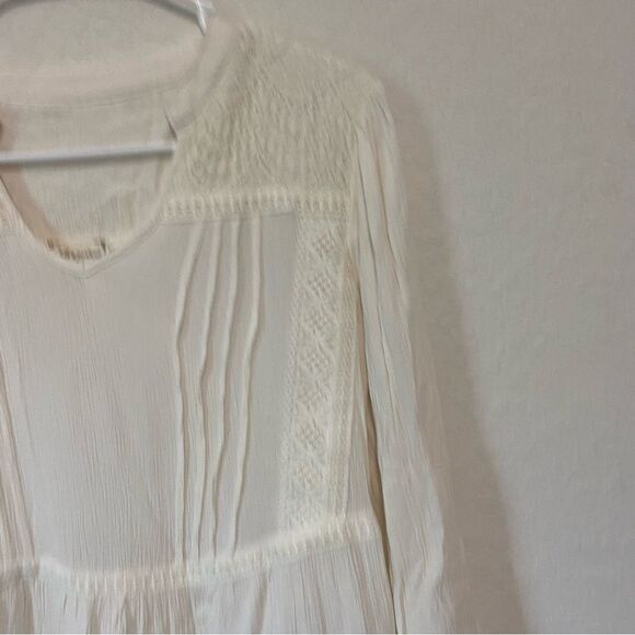Cloth & Portrait Ivory Tiered Peasant Bohemian Top Size Small - Picture 9 of 10